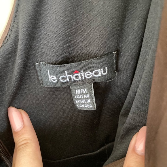 Le Château Brown Cocktail Dress Size M - Picture 3 of 4